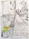 Straße mit Blume 1, Bleistift & Buntstift auf Papier, 2023