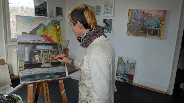 Im Atelier des Böblinger Kunstvereins